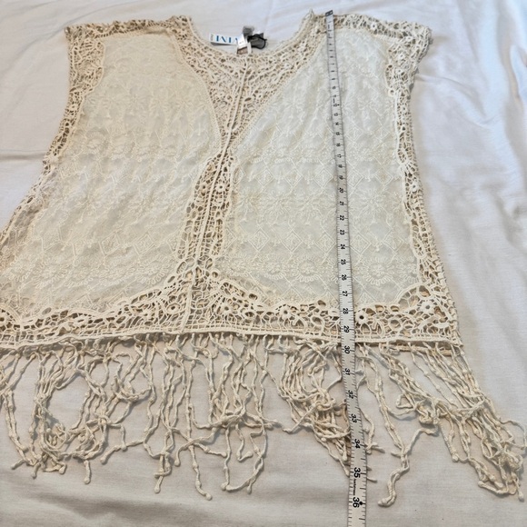 NEW Chico’s Swim Medium Swim Tunic Cover Up ~ Crochet & Lace Vacation Beach Boho - Picture 5 of 6